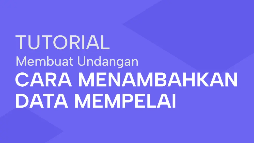 Cara Menambahkan Mempelai