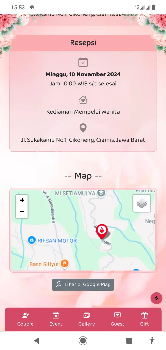 Tampilan Peta