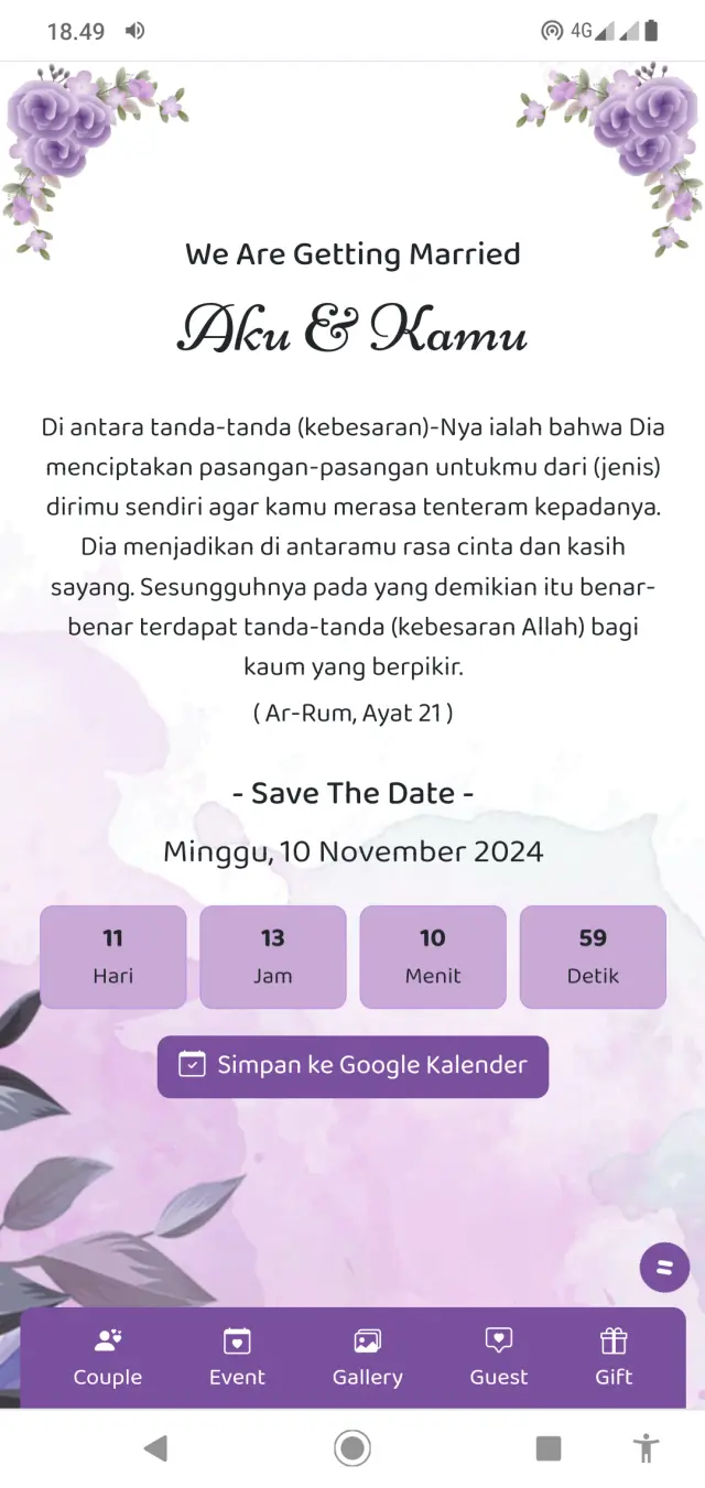 Tampilan Pembuka